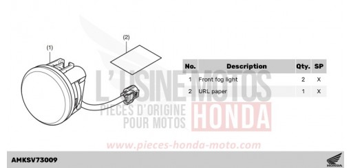 KIT,FR FOG LIGHT ADV750R de 2024